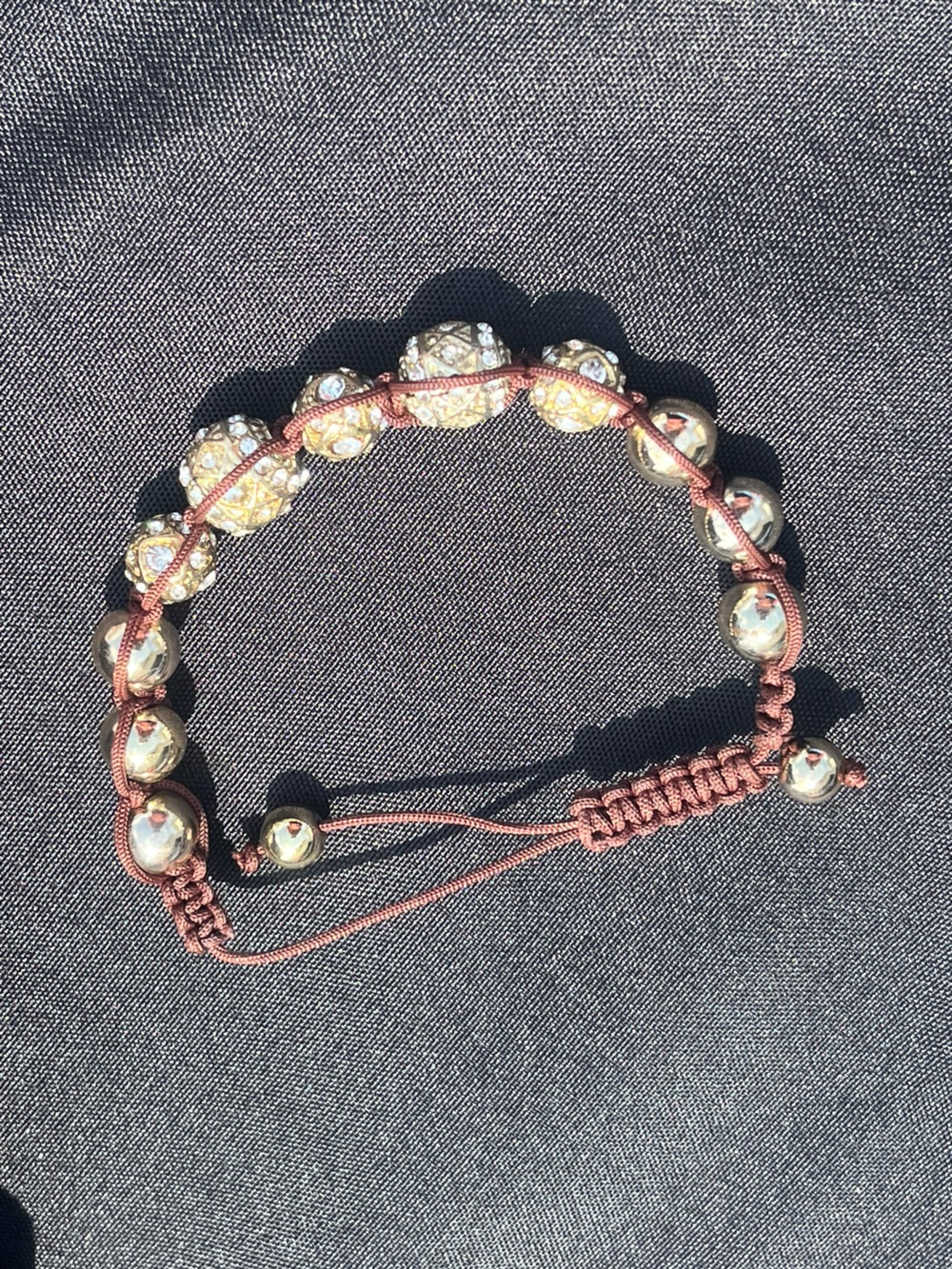 Sparkly gold and brown bracelet